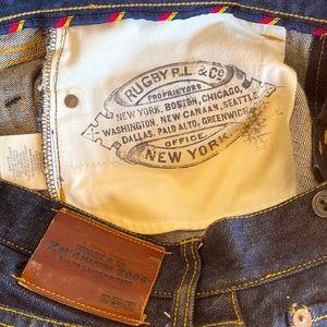 RALPH LAUREN RUGBY Short Denim Jean Skirt 29 NEW!!